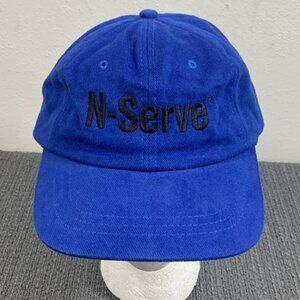 N-Serve Baseball Hat Mens Blue Black Strapback Cap Headshots by KC Caps